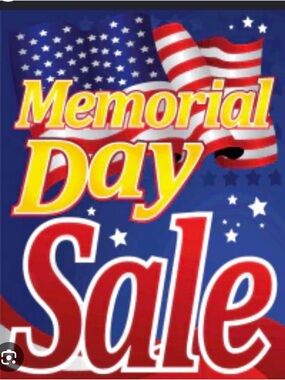 Memorial Day Sale Graphic Poster - Red, White & Blue